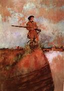 Howard Pyle George Rogers Clark on his way to kaskaskia Spain oil painting artist